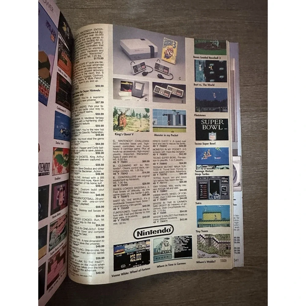 Vintage 1993 Sears Fall Winter Catalog ~ Gameboy NES 90s Nostalgia 1,642 Pages!